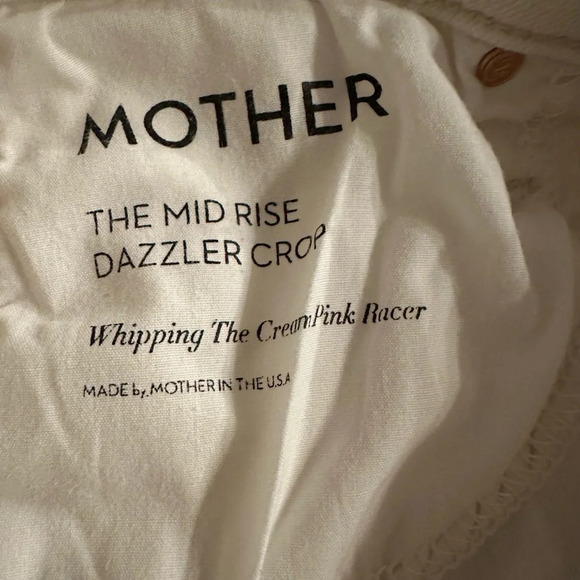 Mother Womens White Light Wash Coin Pocket Denim Straight Jeans Size 25 - Picture 9 of 9